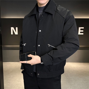 标90 男士简约翻领假两件羽绒服上衣外套百搭 A329-YR3605-P265图片