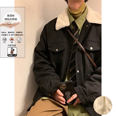 新标90绒抖音直播品质羽绒服兔毛领宽松加厚羽绒外套Y866-P238，男装羽绒服，电商A170