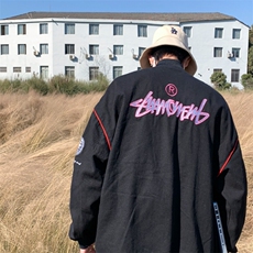 2025美式潮牌字母印花牛仔外套春复古宽松百搭潮流夹克JK979-P88，男装工装外套，星座1103-3