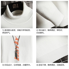 GM45006-P45加绒款-P65高领毛衣男士大码内搭毛线衣男针织衫男，男装针织衫/毛衣，电商A040A