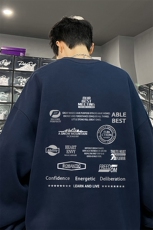 ！圆领卫衣男装港风长袖T恤男外套男WY175-P28，男装卫衣，电商B367