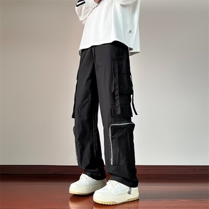 大口袋休闲裤男士韩版潮流高街帅气2024冬季ins新款长裤K5916-P43图片