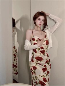 早秋新款！2件套连衣裙！当下就可以卖！可以防晒服！图片
