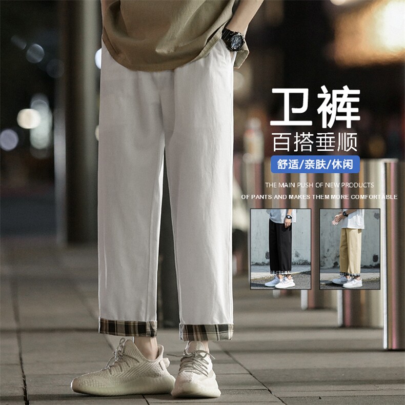 个性设计运动高街风潮流百搭抗皱休闲九分卫裤 K615-特批35图片