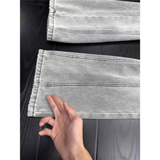 复古蓝牛仔裤男春季美式高街微喇裤子水洗做旧阔腿长裤L21422-P45，男装牛仔裤，星座1008