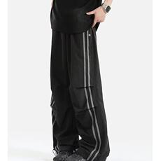 美式潮牌工装伞兵裤男夏季宽松直筒条纹速干冲锋裤子KX73，男装工装外套，星座1116A（原606A-3）