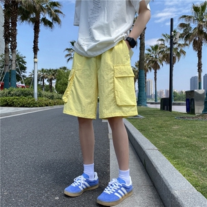 INS潮流亮色多巴胺工装裤冰丝宽松休闲短裤B315-K24076-特p25控48图片