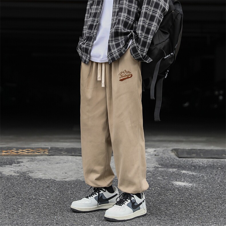 2024秋冬新款 cityboy 字母刺绣宽松抽绳束脚休闲裤 K242-P50图片