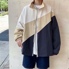 潮牌港风春季潮牌外套男生复古拼接撞色工装夹克宽松W1709-P52，男装夹克，星座512-4