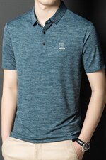 夏季新款男士翻领短袖t恤中年有领男装上衣服休闲POLO衫图片