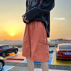工装短裤男潮牌ins潮流五分裤宽松休闲夏季薄款裤子DK0535-P28，男装休闲裤，星座308B-2