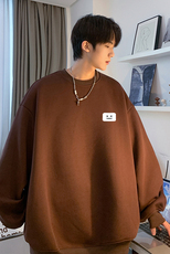 男生秋季新款潮流多色宽松上衣简约圆领卫衣JK23343特批24控39，男装卫衣，星座605(原A050)