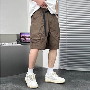 日系潮牌复古大口袋工装短裤男夏季薄款户外速干宽松休闲五分裤男