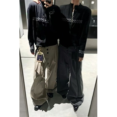 现货~秋冬几何针织提花开衫毛衣外套MY2585批68，男装针织衫/毛衣，星座1411A-6