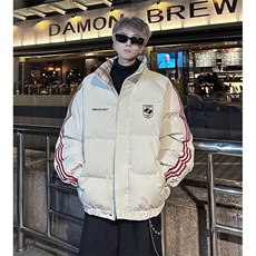 现货假两件格子羽绒棉衣抖音得物二开冬季棉服加厚外套BMY208，男装棉衣，电商A486