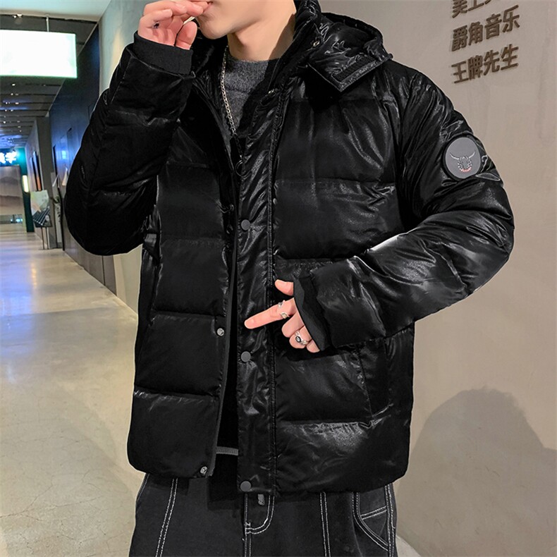 新款宽松休闲外套男士冬季连帽加厚保暖羽绒服中青年时尚潮流上衣,男装羽绒服,电商B212（原钱塘6029）