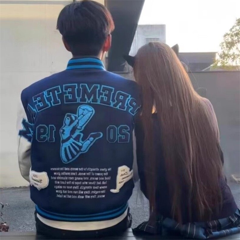 棒球服夹克vibe风美式潮牌休闲复古春秋宽松撞色拼接情侣外套男女,男装夹克,星座1210-1