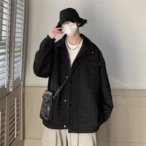 小香风美式牛仔夹克男潮牌宽松情侣百搭工装外套JK8740P125控168图片