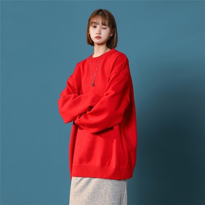 中性风23新款冬季宽松字母印花潮流毛衣M800特批P35加绒45控58图片