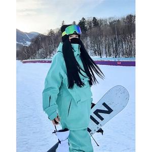 冬季时尚加厚银狐绒单板滑雪服男大码防水防风外套M25-P175控238图片