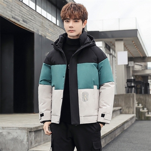 羽绒服男士冬潮流潮牌短款冬装连帽青年男生外套加厚保暖612-P100图片