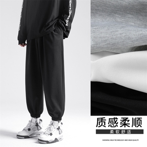 裤子男秋季大码宽松黑色韩版百搭潮流运动束脚裤-WK602-1 特批22图片