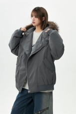 有90绒报告可拆卸毛领羽绒服派克服标90绒78197P268控428，男装羽绒服，星座227-7