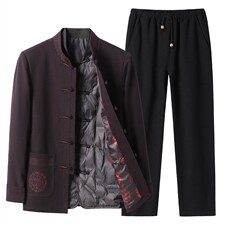 BAMJ-7805Y钱塘2020-2中年男士时尚简约春秋季厚款套装P295，男装休闲套装，钱塘207-2