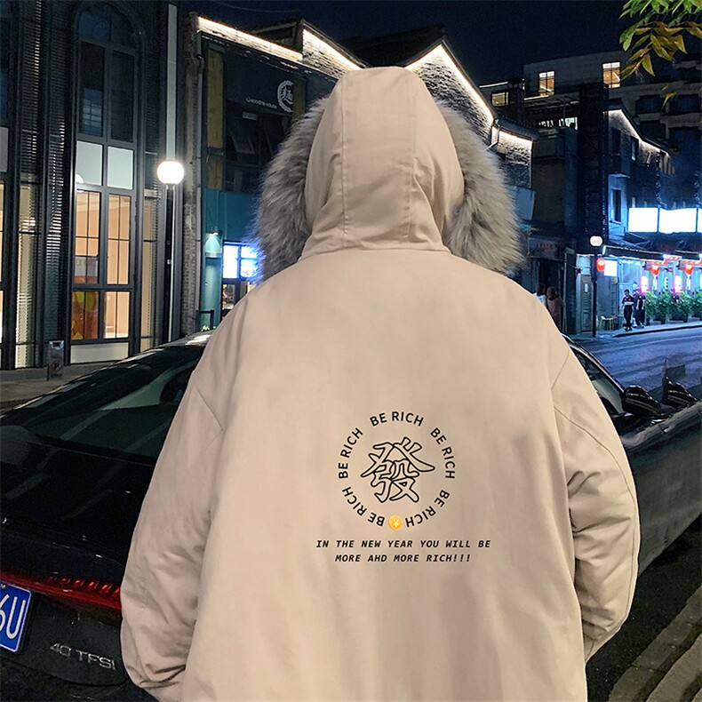 MM48163-P130 冬季大毛领棉衣男士大码加厚棉袄男棉服图片