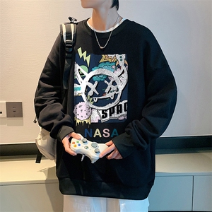 S6275-P28 秋季圆领卫衣男大码韩版宽松长袖外套图片