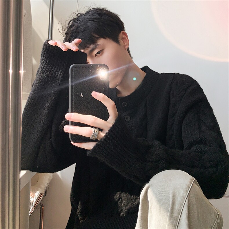 毛衣男秋冬新款港风宽松针织毛衫MYA5-P65，男装针织衫/毛衣，星座214-3