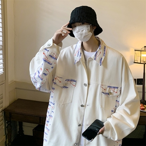 特批75 cityboy街拍秋季翻领夹克男女外套港风拼接工装外套GJK222图片