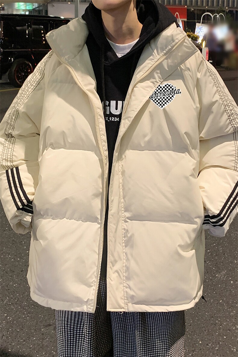港风冬季新款织带立爱心领羽绒服男潮宽松印花YR6115P225控298,男装羽绒服,电商A268A