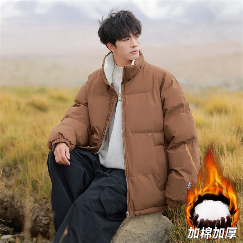 抖音直播连帽棉衣假两件加厚棉袄情侣款百搭面包服MY111-P65,男装棉衣,星座1402-1