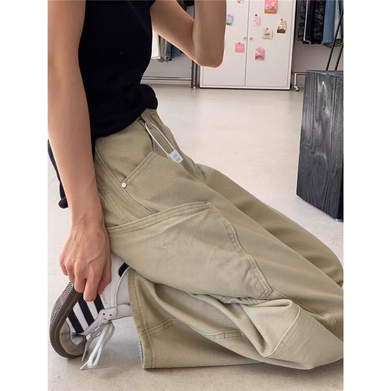 休闲风大口袋工装阔腿牛仔裤百搭显瘦宽松弯刀裤NZ02521-P50,男装牛仔裤,星座308B-2
