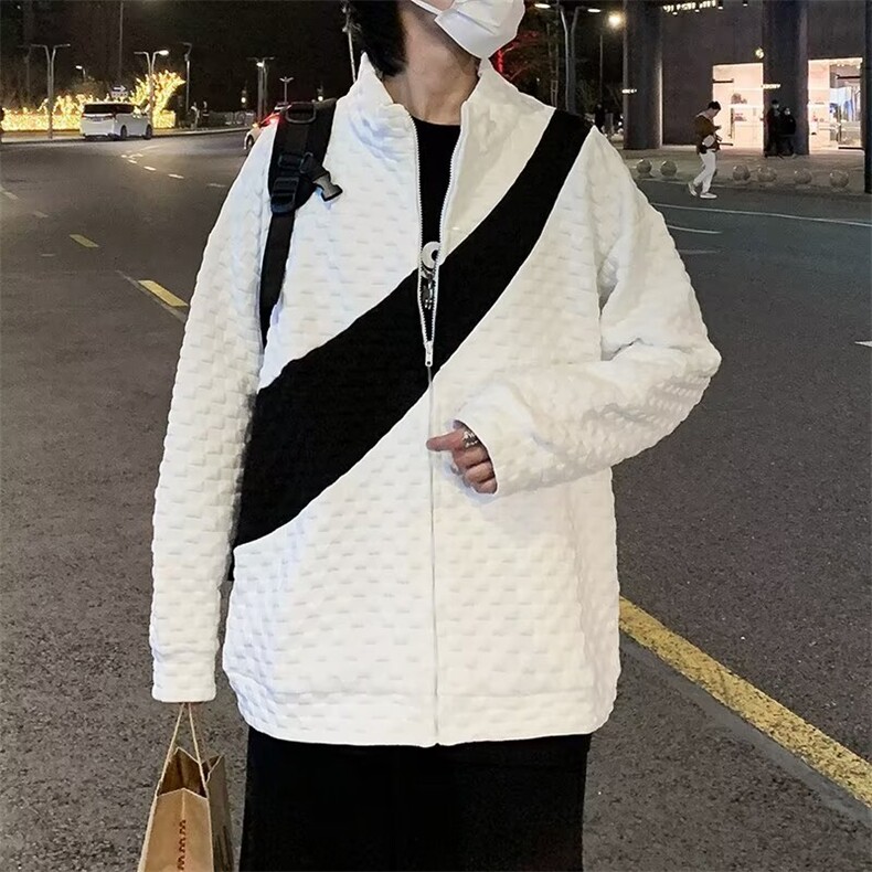 外套男美式短款垫肩英伦雅痞男装拉链卫衣飞行员夹克WY49,男装夹克,星座1116A-1（原606A）