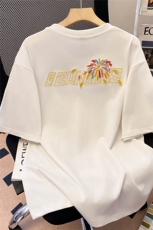 重磅美式条纹纯棉短袖绣花t恤男夏季新款万针刺绣上衣S4405-特P40，男装T恤，星座610B-1