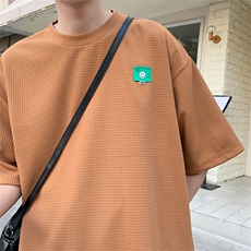 主推~蒂芙尼绿华夫格短袖t恤男女同款021P35，男装T恤，电商A309
