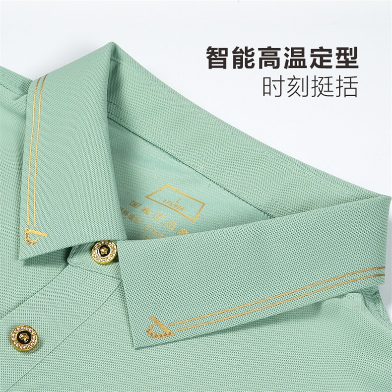 2024年翻领百搭潮流中年上衣时尚夏季宽松短袖T恤CK32002-P70,男装Polo衫,星座1105-3