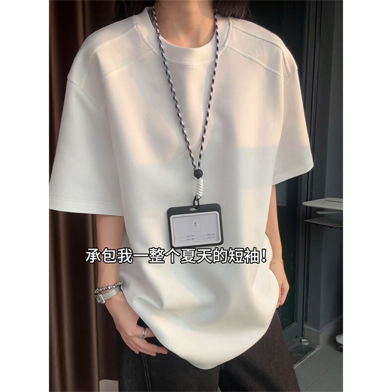2026年夏季新款拼接短袖T恤休闲正肩圆领男女X64123-TP14不,男装T恤,电商A102