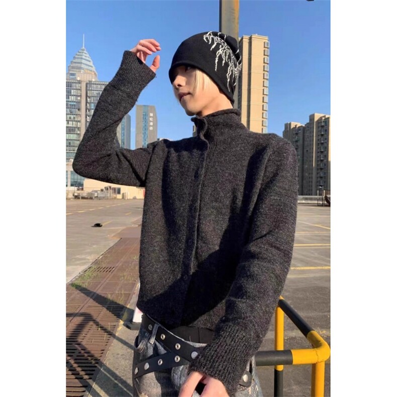 W10477-P60 网图现货 高质量洗水百花绒针织衫毛衣外套图片