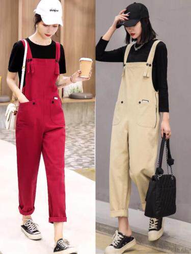 彩色背带裤，女装，开心依典