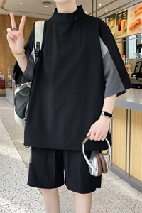 夏季薄款美式潮牌短袖短裤套装帅气搭配一套6129特P65控98图片