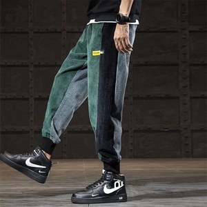 男士休闲裤秋冬款灯芯绒运动裤冬季潮流加绒加厚裤子宽松束脚卫裤图片