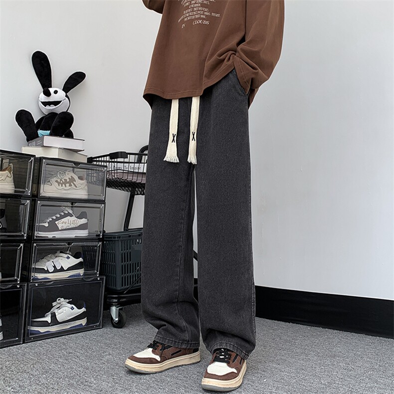 8XL-M牛仔裤男士直筒宽松特大码胖子阔腿裤男款长裤NZ110-P45控58,男装牛仔裤,电商D206-1