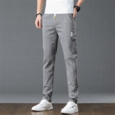 1080-p40男士新款休闲裤长裤子 春秋季修身抽绳男裤子百搭青年款图片