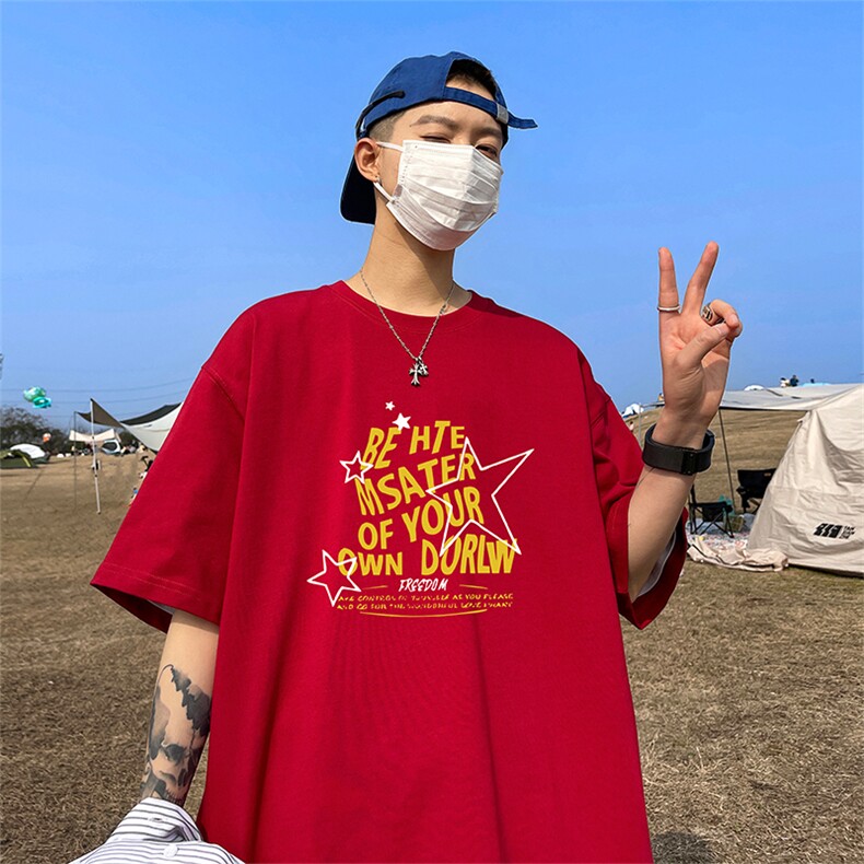 量大优供视频220克美式短袖t恤T2896得物直播有280克品质,男装T恤,电商A486