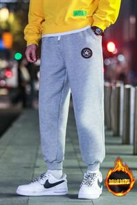 秋冬加绒加厚卫裤男 宽松大码休闲运动裤子QT5070图片