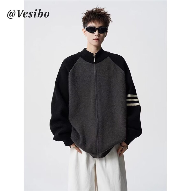 1506/QM3360/P65开衫毛衣男针织外套男生休闲毛线衣服图片