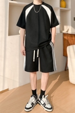 新款休闲短袖套装，男装休闲套装，星座1106-2（原1111B）